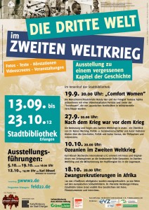 Plakat Ausstellung Die Dritte Welt im Zweiten Weltkrieg Erlangen